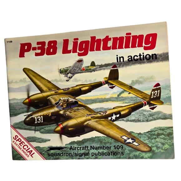 P-38 Lightning in Action Squadron Signal Book # 1109 Aircraft No. 109 - Picture 1 of 2